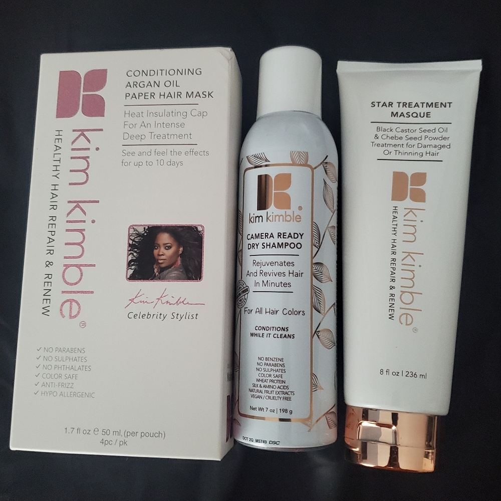 Kim Kimble Dry Shampoo Deep Conditioning Argan Oil Paper Hair Mask  Hair Repair